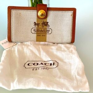 NWT Canvas Slim Coach Wallet